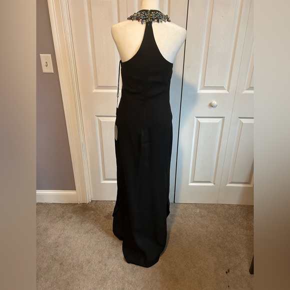 Emporio Armani Black Sequin Sleeveless Halter Gown - Picture 6 of 16